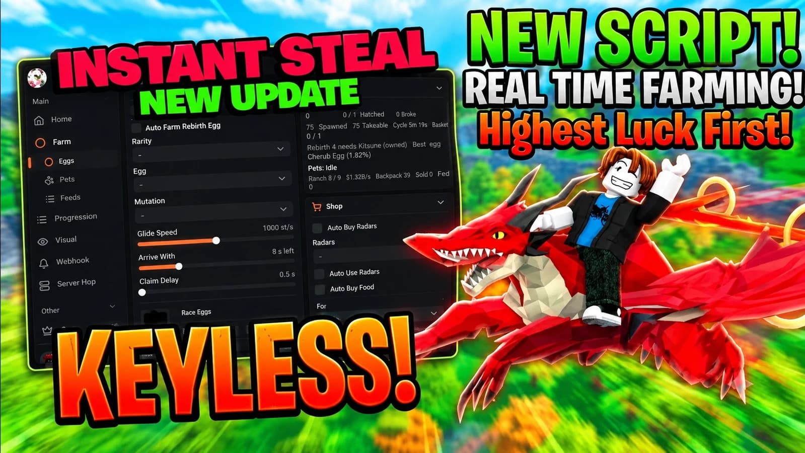 Ride A Pet Script | Auto Farm, Auto Pickup Egg & More