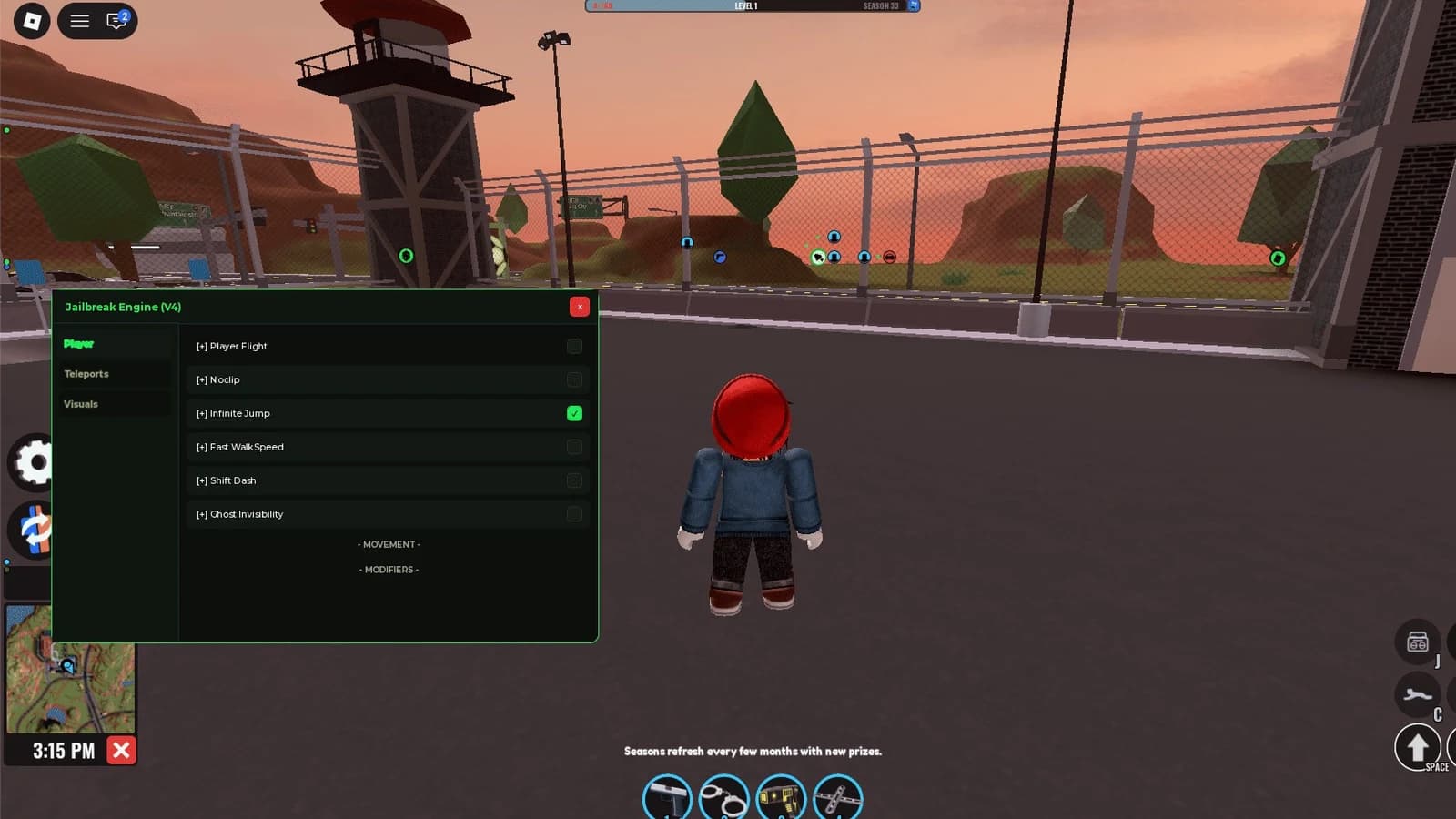 Player ESP , No Clip, Teleport , Player Flight and More