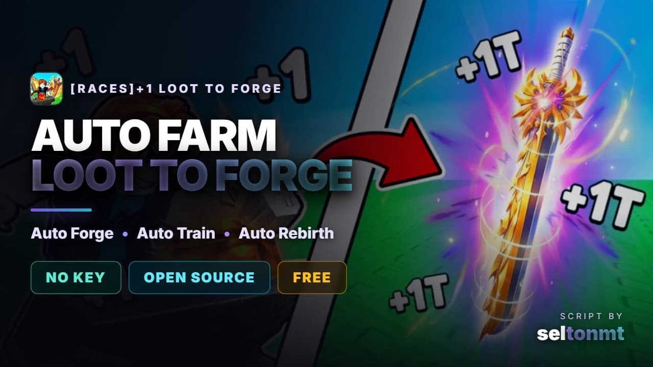 ⚒️ Auto Forge, Auto Train, Best Gear & Rebirth | No Key