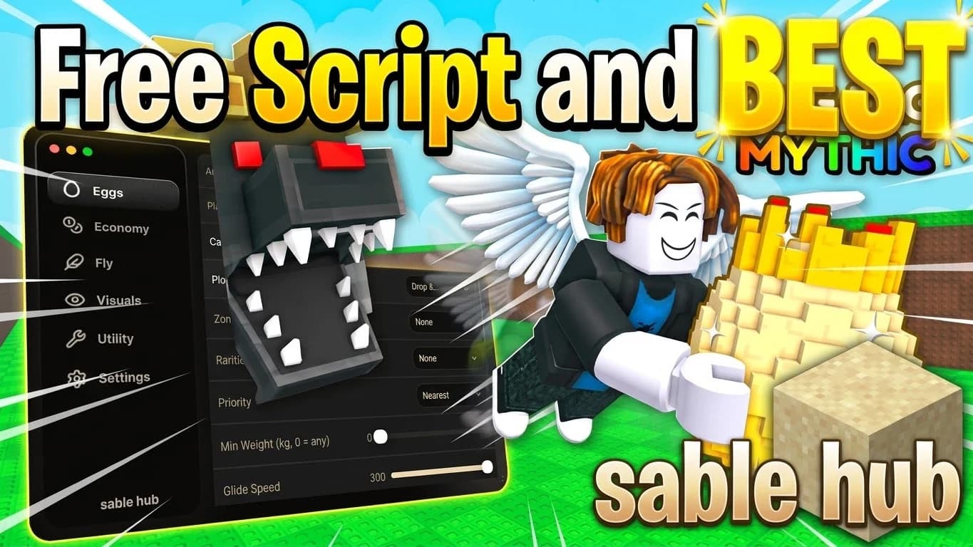 Sable hub | Auto Steal Eggs, Place On My Plot, Carry Several