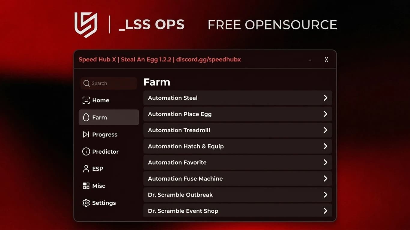 [OPENSOURCE] SpeedHubX I Auto Steal, Auto Place/Hatch, etc