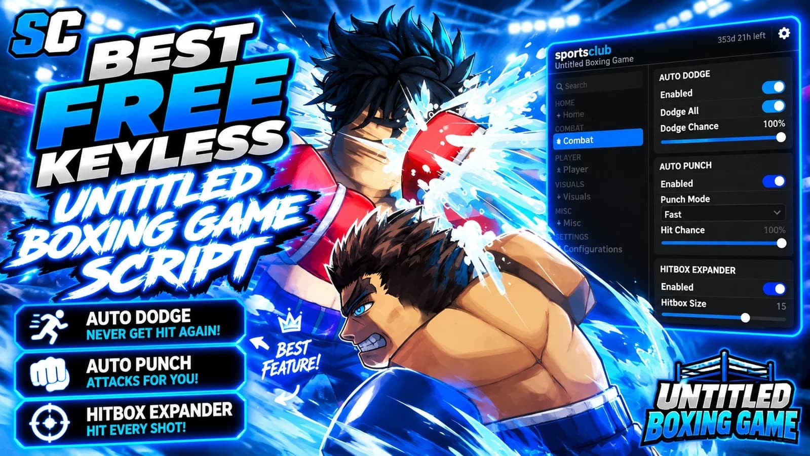 Free Untitled Boxing Game | Auto Dodge, Style Changer, Farms