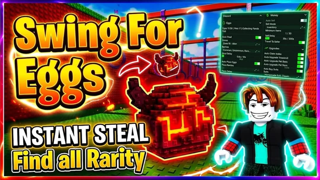 🕷️ Swing For Eggs Script - INSTANT STEAL ALL RARITY