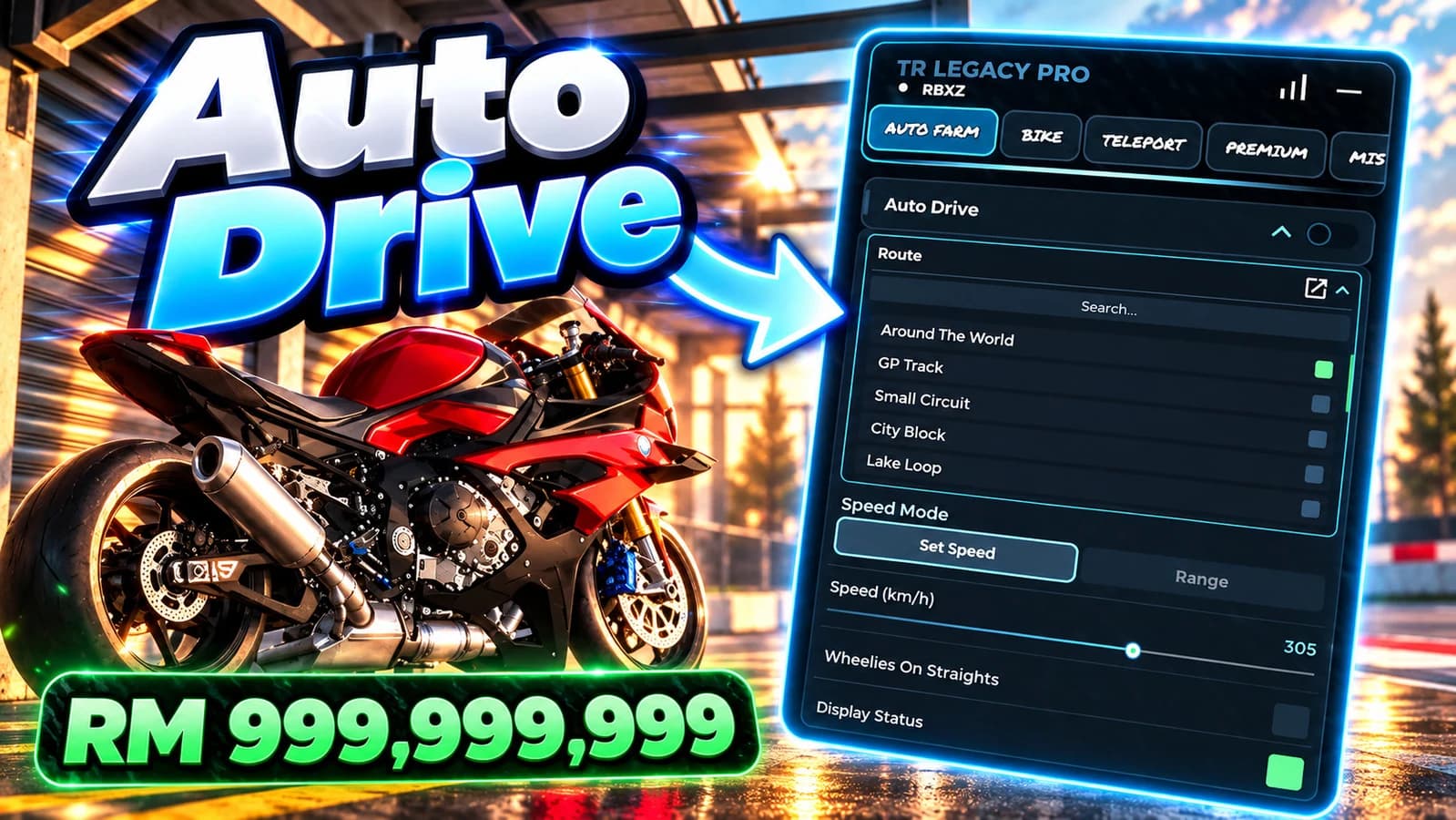 Auto Drive | Simple script | Bike modification | Webhook