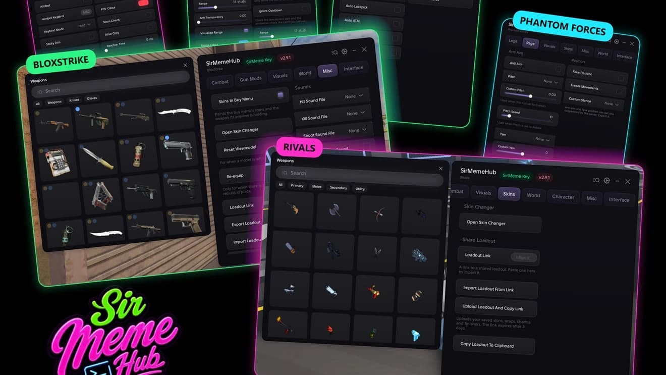Sir Meme Hub | [16 GAMES] [$14.99 LIFETIME] | FARM/AIM/ESP