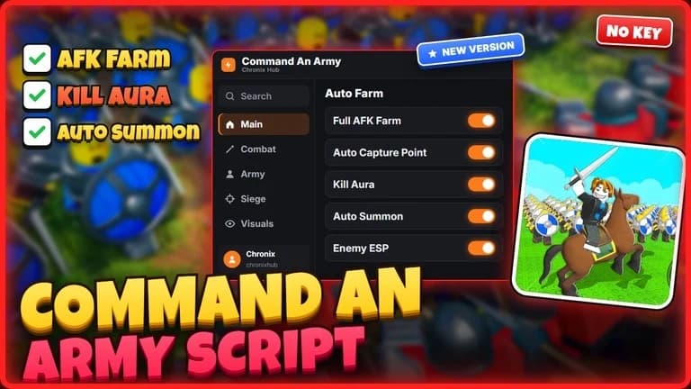 Command An Army Script | AFK Farm, Kill Aura, ESP [NO KEY]