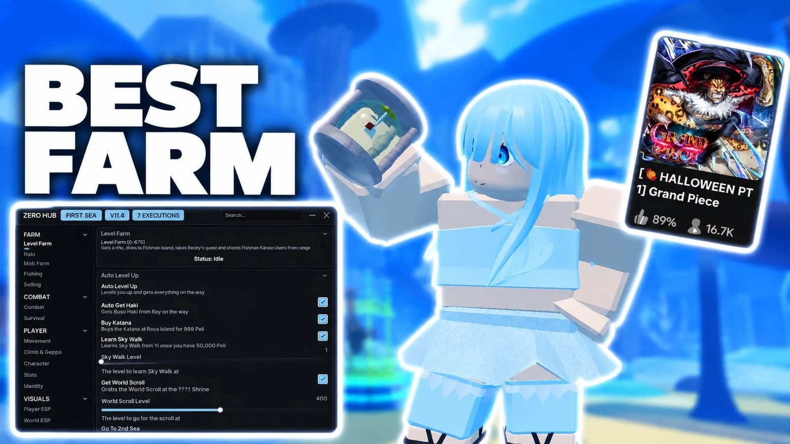 [⭐GPO] KEYLESS FARM | AUTO KK STACK, JOZU FARM, HALLOWEEN OP