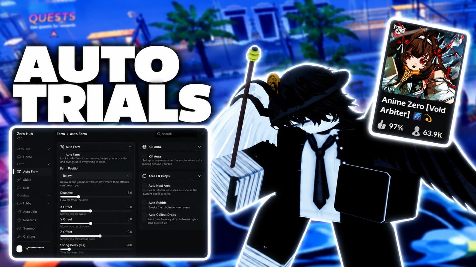[⭐UPDATED] ANIME ZERO SCRIPT - AUTO TRAILS, AUTOFARM, GODMOD
