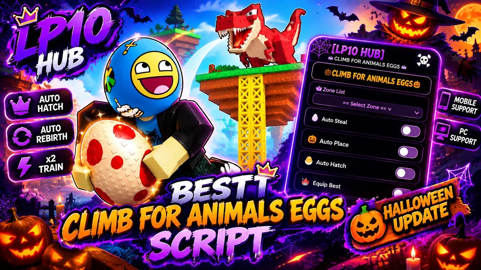 🎃 BEST Climb For Animals Eggs Script | LP10 HUB 💜 