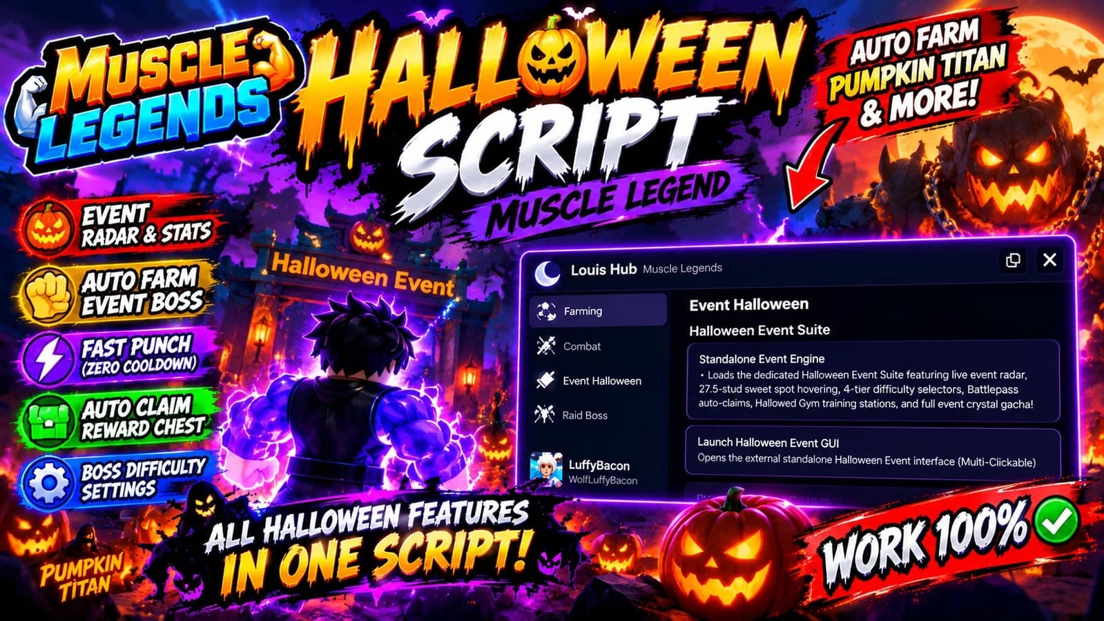 HALLOWEEN SCRIPT!!!! MUSCLE LEGENDS!! 