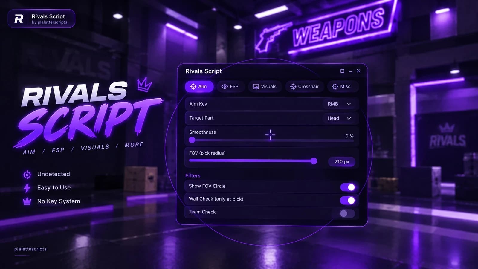 Rivals Script | Sticky Head Lock + ESP + Tracers + More