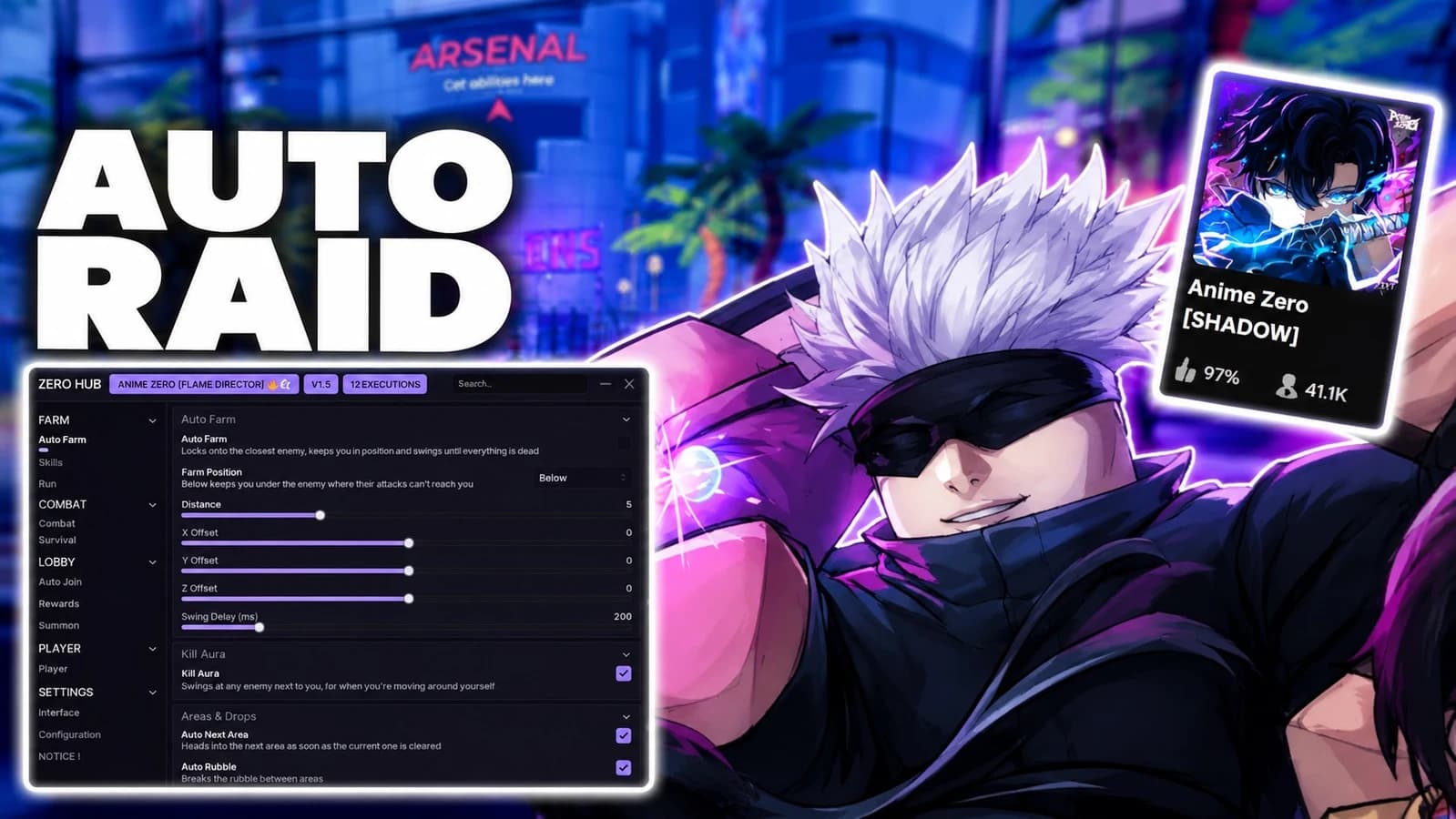 ⭐ANIME ZERO SCRIPT - NO KEY, AUTO FARM, DUPE, INSTA KILL OP