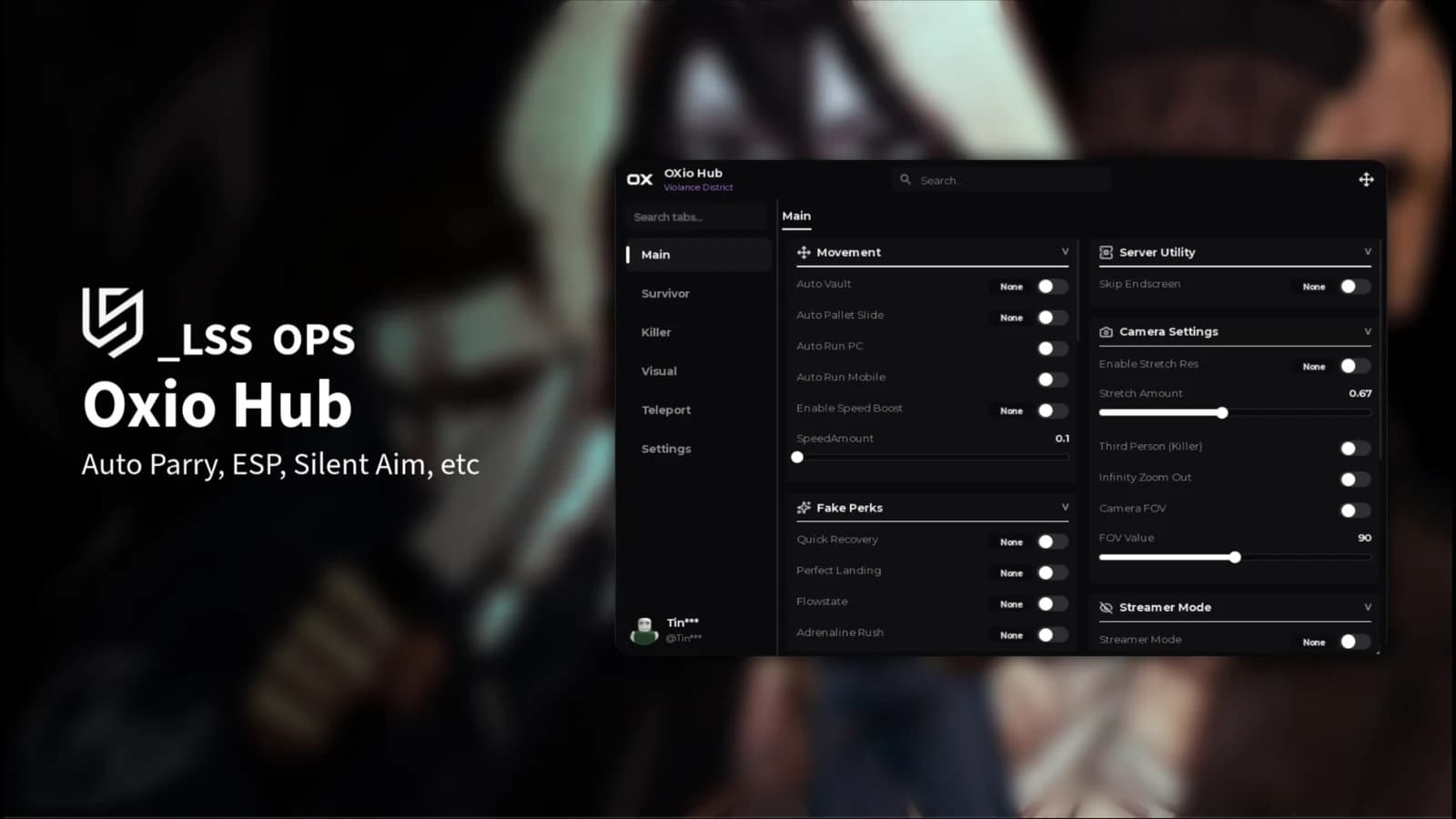 [OPENSOURCE] Oxio Hub | Auto Parry, ESP, Silent Aim, etc
