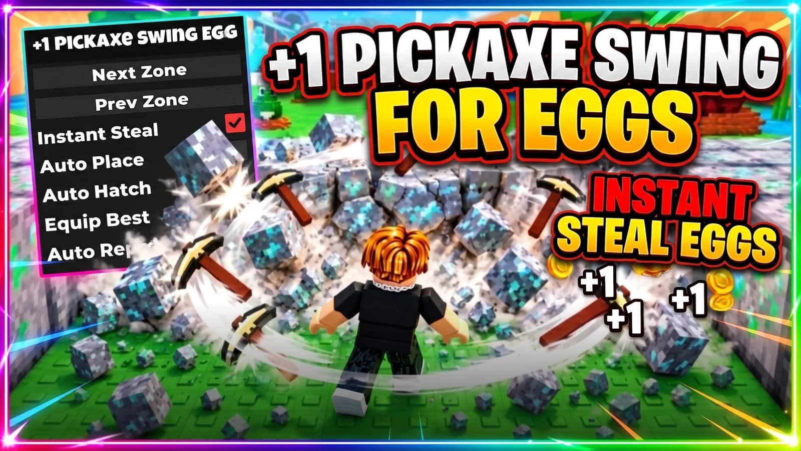 +1 Pickaxe Swing for Eggs Script