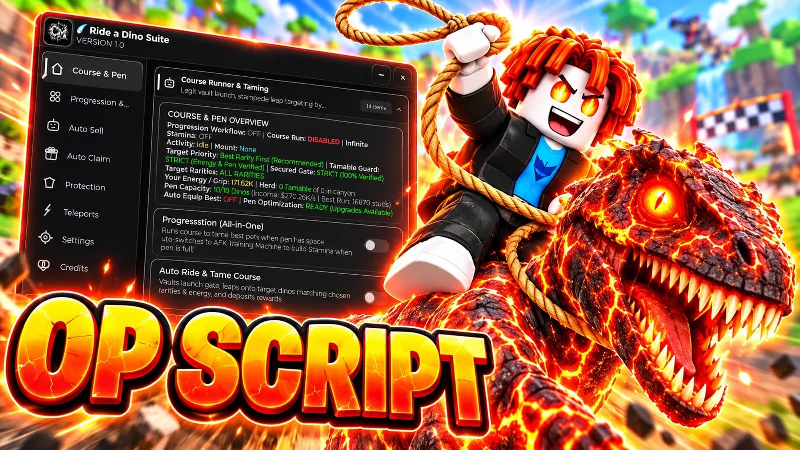 CM HUB | RIDE A DINO | OP SCRIPTS | MORE FEATURES