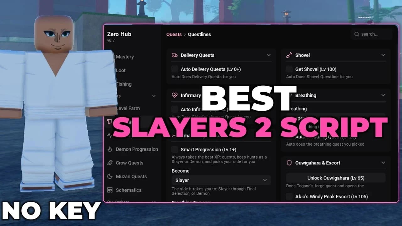 Slayers 2 Script – NO KEY, Dungeon Farm, Godmode, & MORE OP