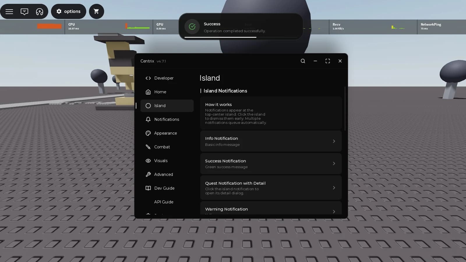 Centrix V2 UI