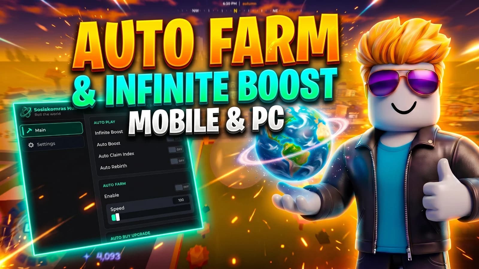 Auto Farm & Infinite Boost | Sosiskomras Hub