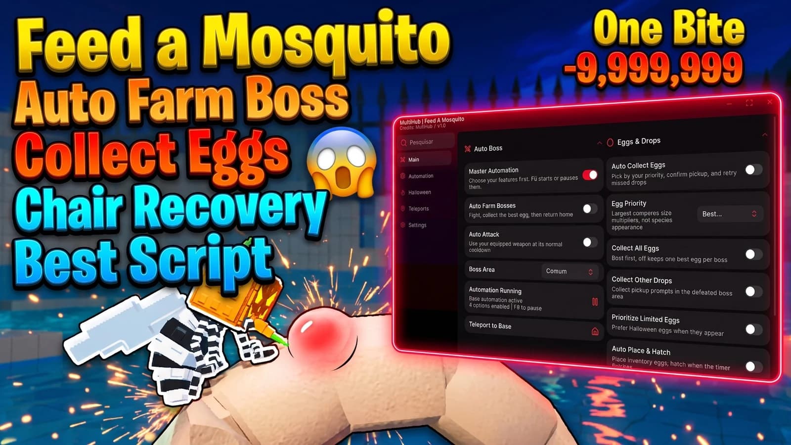 Auto Farm Boos, Collect Eggs, Auto Place, Fight Boss