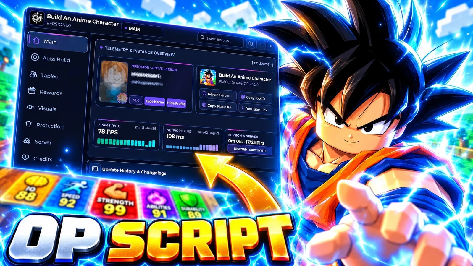Build An Anime Character | CM HUB | OP SCRIPTS | MORE FEATUR