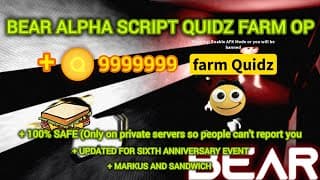 Bear Alpha | Auto Quidz Farm Script  YouTube thumbnail