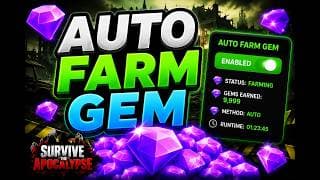 Auto farm GEMS | Survive The Apocalypse YouTube thumbnail