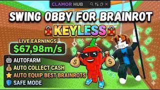 Keyless OP Swing Obby for Brainrots Script | AutoFarm, More! YouTube thumbnail