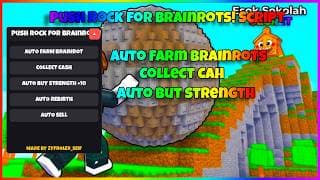 Auto Farm Brainrots, Collect Cash,Auto Buy Strength, Rebirth YouTube thumbnail