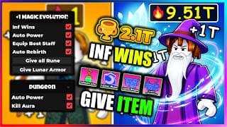 💰 +1 Magic Evolution Script - INF WINS GIVE ITEMS KILL AURA YouTube thumbnail