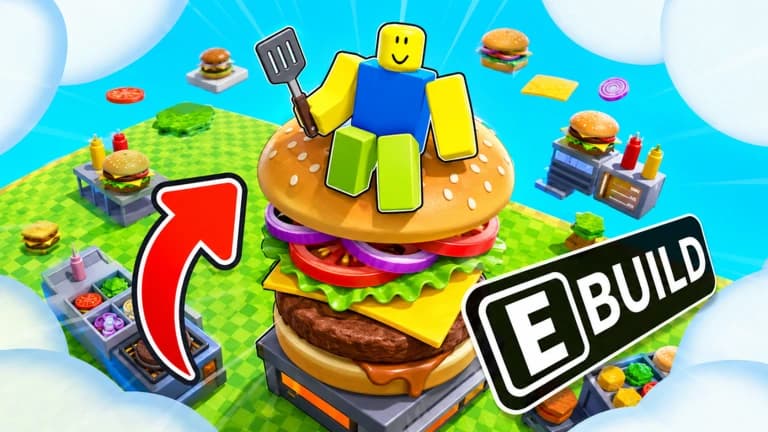 Build a burger Auto burger perfect Auto upgrade floors ect