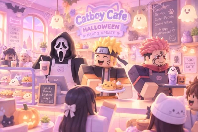 [🎃] [🎃 PART 2] Own a Catboy Café | Auto-play, Auto-farm, A