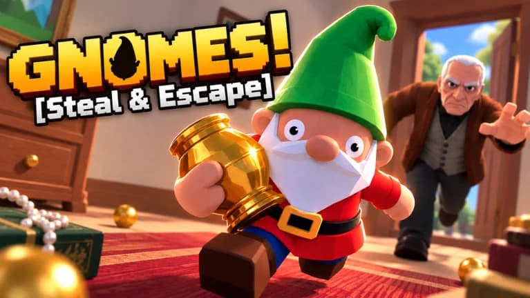 Gnomes! [Steal & Escape] - AutoComplete, Noclip, Speed, & Mo