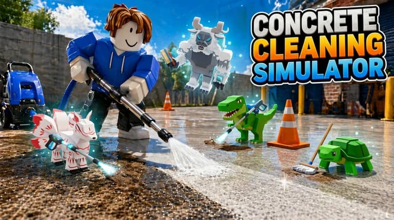 Concrete Cleaning Simulator | Instant Job | Auto Everything!