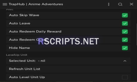 Anime Adventures GUI | Auto Farm, Auto Merchant & MORE