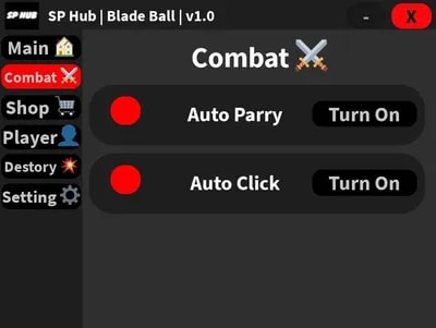 SP Hub Auto Parry, Spam, and more