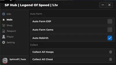 New Uptade SP Hub Script For All Executers and best features
