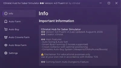 🌀[UPD] C0NSTAT HUB ULTRA | Fluent UI Dominance v4.1