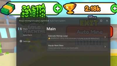 Prison Mining Simulator โ๏ธ AprilHUB - Infinite Money & Wins