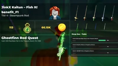 Auto Ghostfinn Rod 1 Click! + Webhook