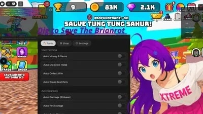 Auto Farm Dig , Money And Farm gems, auto upgrade and more