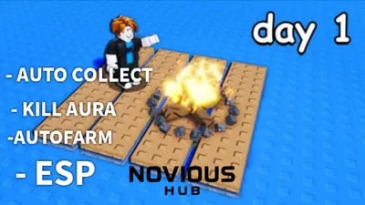 🏆 Novious Hub Survive  — On A Raft | AUTO COLLECT FARM