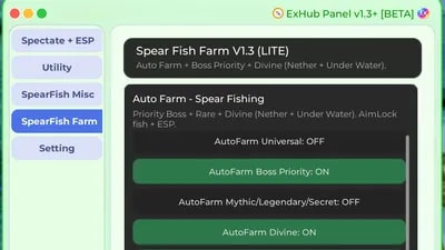 Spear Fishing[NEW BOSS] - Auto Farm Gems + SmartAutoTP Boss