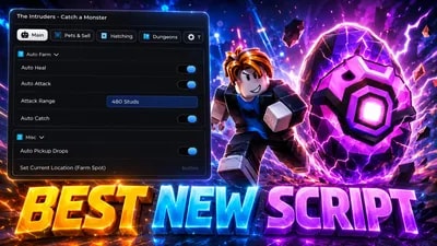 God Mode, Auto Farm, Auto Catch, Hatch, Dungeons & ESP
