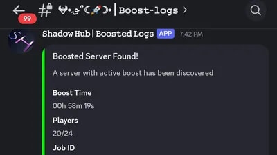 [Keyless] Auto Find Boosted Server + Logs