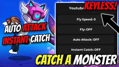 Scriptyyz - AUTO ATTACK, INSTANT CATCH, FLY - KEYLESS!