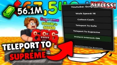 Scriptyyz - Collect Cash, TP to Supreme, TP Safe - OP Script