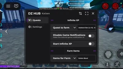 DZ Hub - KAIZEN Script (INF XP & INF ITENS) NO KEY!!