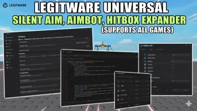 "LEGITWARE" UNIVERSAL SILENT AIM, AIMBOT, HITBOX EXPANDER !