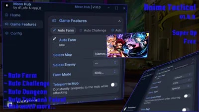 Moon Hub AUTO FARM, AUTO CHALLENGE AUTO DUNGEON AND MORE