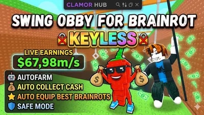 Keyless OP Swing Obby for Brainrots Script | AutoFarm, More!